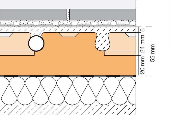 Dalle à plots pélliculée pour chape fluide, Bekotec-EN/PF, vendu à la pièce