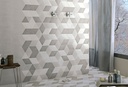 Grès Cérame, Concret Hexagone Uni, 22.5 x 26 cm, Vendu au m², 1 Bte = 0.66 m²