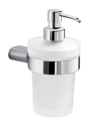 Ego - Distributeur de Savon Mural Avec Pot en Verre Satiné - A20120