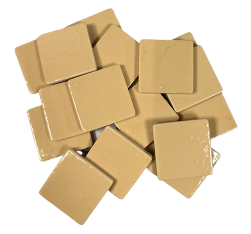 Emaux de Briare - Beige Lisse 2,5 x 2,5 cm, Par 100 gr
