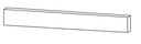 Plinthe Tierras, 3.8 x 60 cm, Vendu au ml, 1 Bte = 6 ml