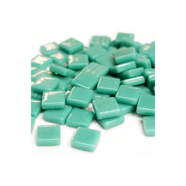 Pate de Verre 1.2 x 1.2 cm - Vert D'eau Unis, Par 100 g