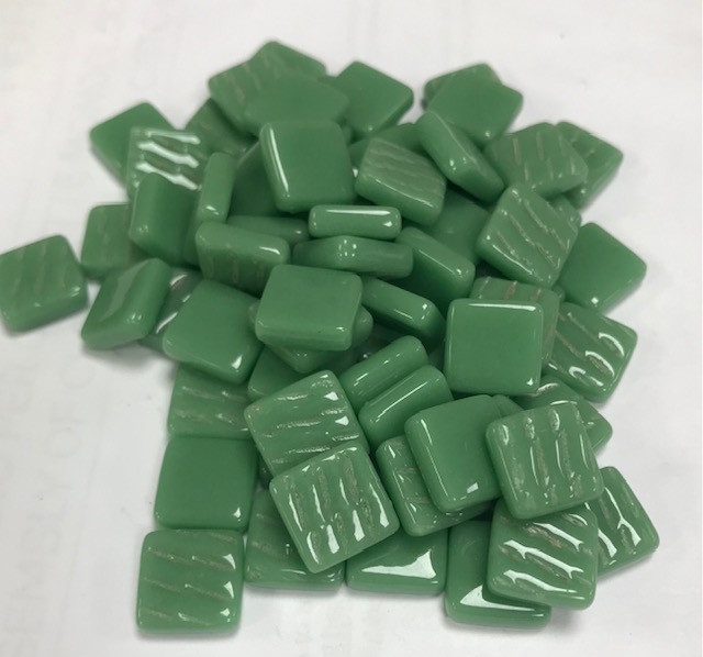 Pate de verre , 0.8 x 0.8 cm -Vert clair - , par 100 g .