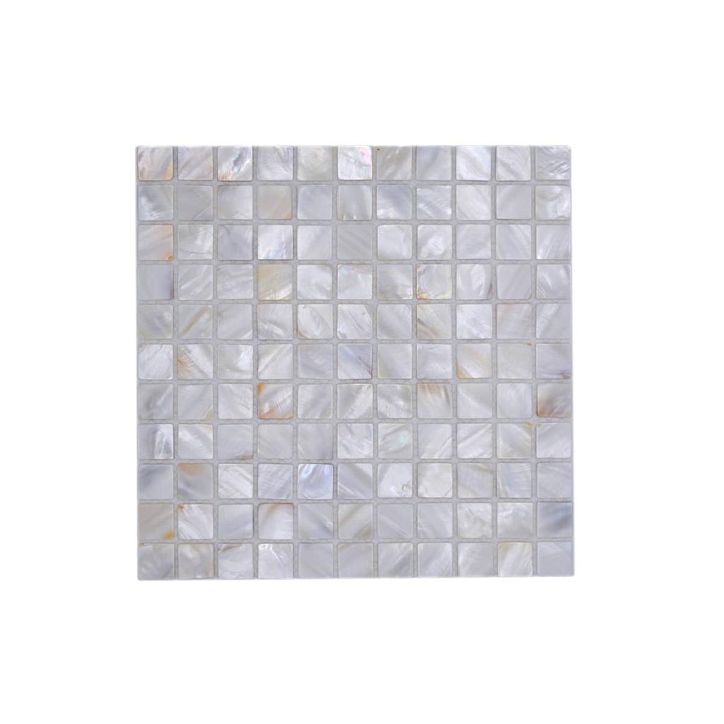 Nacre 2.5 x 2.5 blanc , caramel