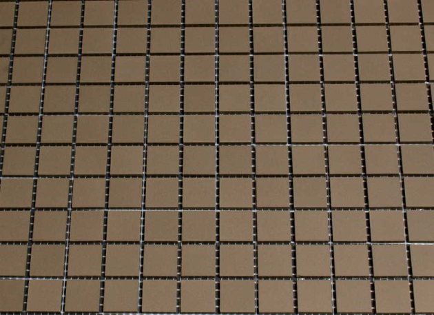 Grès Cérame 2 x 2 cm - Taupe, en plaque