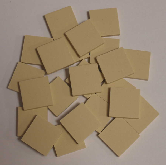 Grès Cérame 2 x 2 cm - Vanille, à la plaque