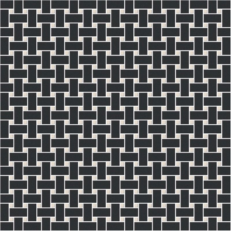 Grès Cérame Décors Basket Wave Collé, 2.35 x 5 cm + 1.2 x 1.2 cm, Vendu au m², 1 Bte = 0.92 m²