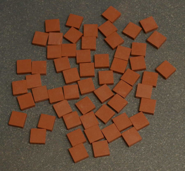 Grès Cérame Rouge, 1.2 x 1.2 cm