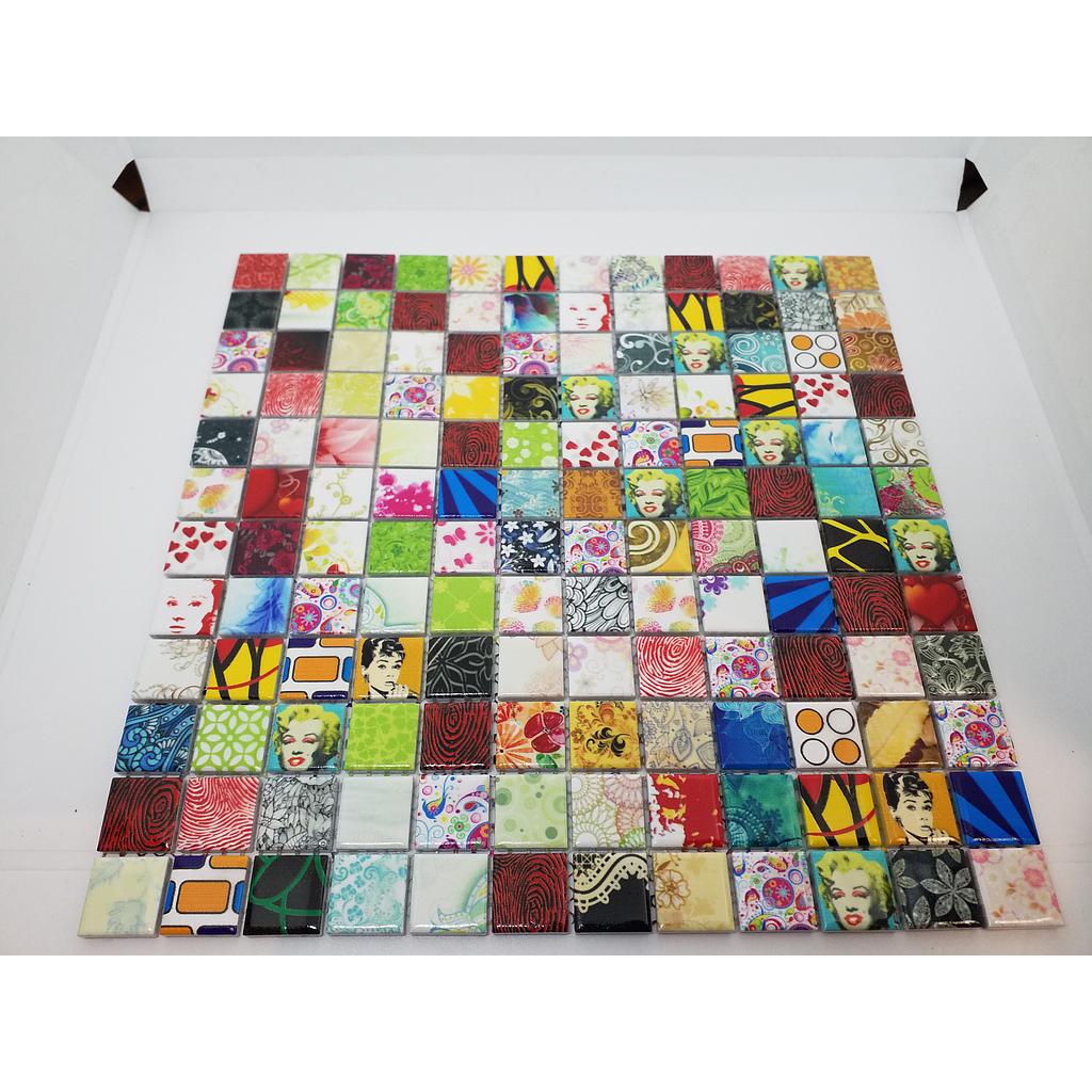 Grès Émaillé Star 2,3 x 2,3 cm, Par 100g