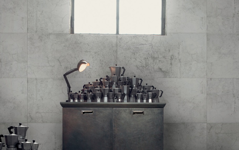 Grès Cérame Diesel Solid Concrete, 120 x 60 cm, ep. 9mm, Vendu au m², 1 Bte = 1.44 m²  