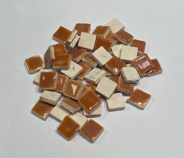 Mini Mosaique 10 x 10 x 3 mm - Orangé Jaune, Par 50g