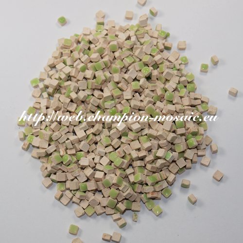 Mini Terre Cuite 3 x 3 mm Vert Jaune, par 50g