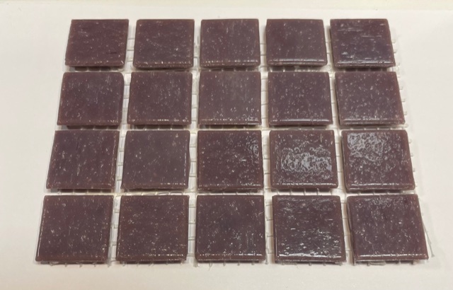 Pate de Verre Unilis 2 x 2 cm Violet, Par 100g