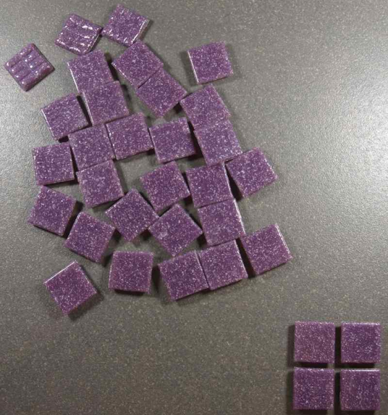 Pate de verre Violet 2 x 2 cm, par 100g
