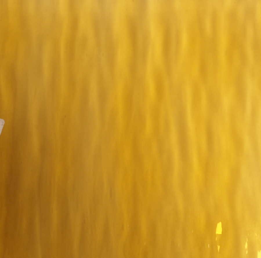 Plaque de Verre 20 x 20 cm  - Jaune Transparent Ondulé n°57