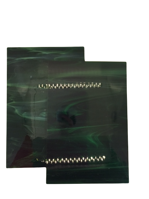 Plaque de Verre Vert Foncé 20 x 30 cm 