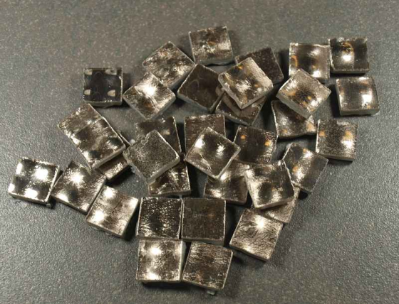 Sicis Platine Bosselé 1,5 x 1,5 cm, à la pièce