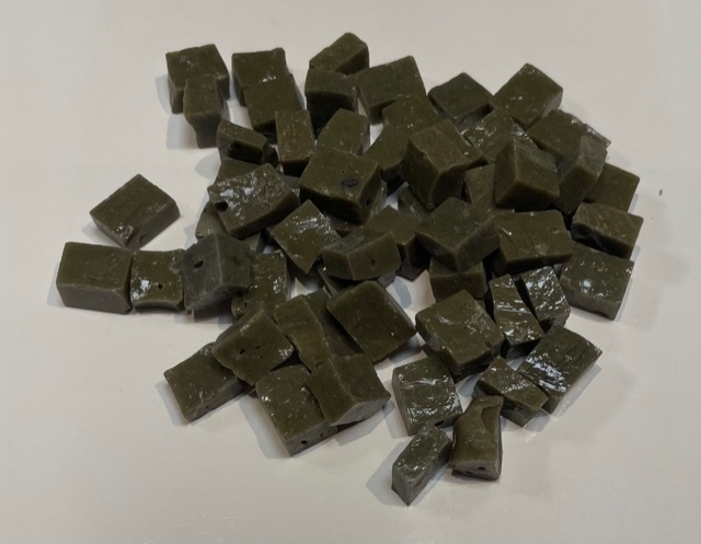 Smalts Antiques - Vert Militaire, Par 100g