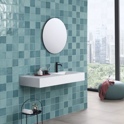 Faience New Zellige, 13 x 13 cm, au m², épaisseur 9 mm, 1bte = 0.42 m²