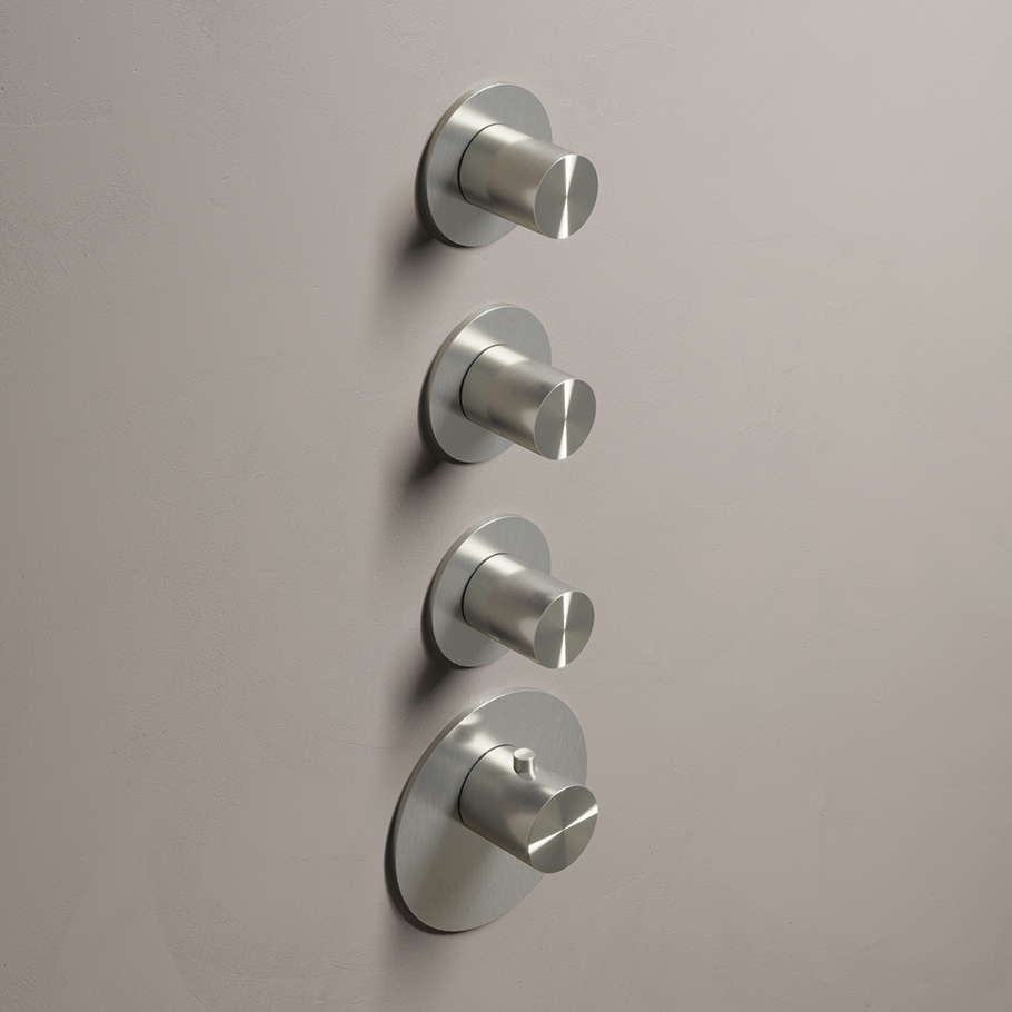 Archie - Mitigeur Thermostatique - Encastré - 3 Robinets - Inox 316 - ARHR3