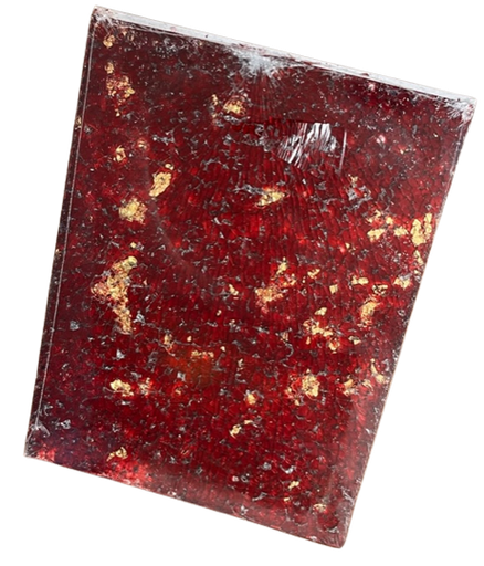 [R103] Crackle Rouge Doré - 15 x 20 cm