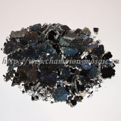 [62460.13] Crackle Noir Brillant  - 15 x 20 cm