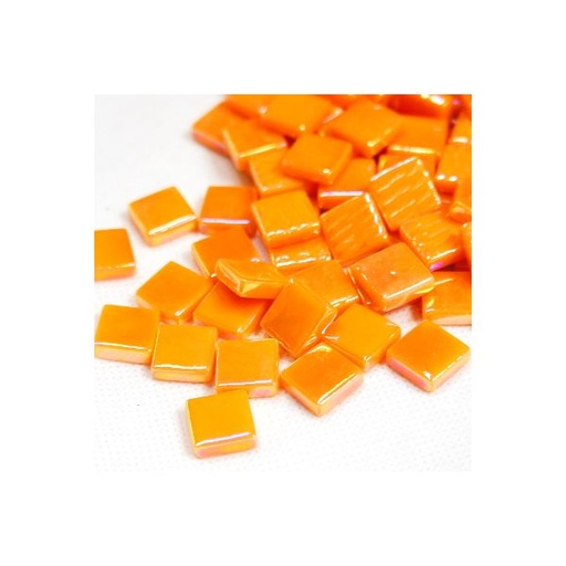 [VGAAV104P] Pate de Verre 1.2 x 1.2 cm - Orange Irisé, Par 100 g