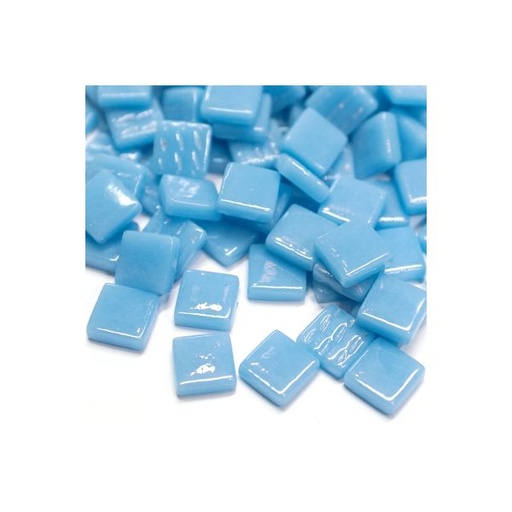 [VGAAS063] Pate de Verre 1.2 x 1.2 cm - Bleu Ciel Unis, Par 100 g