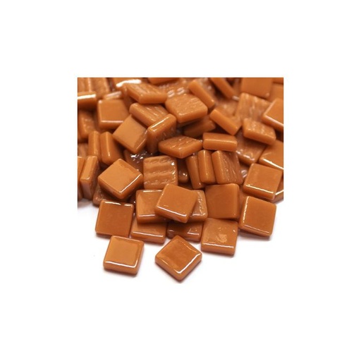 [095] Pate de Verre 1.2 x 1.2 cm - Caramel Unis, Par 100 g