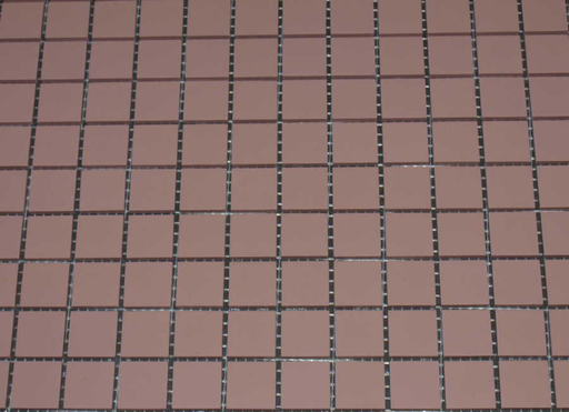 Grès Cérame 5 x 5 cm - Rose, à la plaque