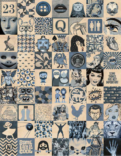 [G056] Grès Cérame Emaillé Indigo Mix, 20 x 20 cm, Vendu au m², 1 Bte = 0.40 m²