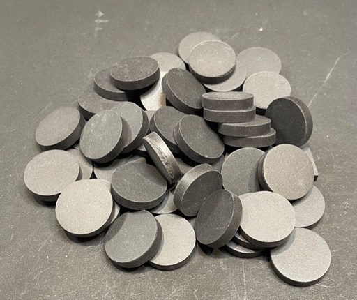 Grès Cérame Rond Noir 2 x 2 cm, Par 100g