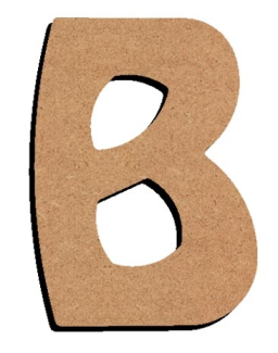 [051B] Lettre «B» Majuscule Arrondie 8 cm