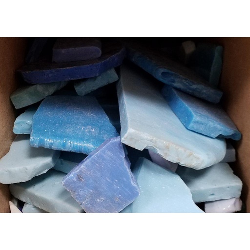 [MORDALSMAORSBLECIE] Morceaux de Dalles de Smalt Orsoni Mix Bleu, par 500g