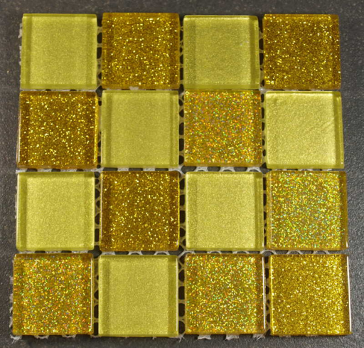Pailleté 2.5 x 2.5 cm Mix Jaune Or, par 100g