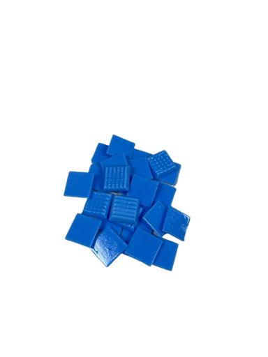 Pate de Verre Unilis 2 x 2 cm - N°128 Bleu, Par 100 gr