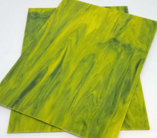 [T073-1520] Plaque de Verre 15 x 20 cm, Vert Mousse