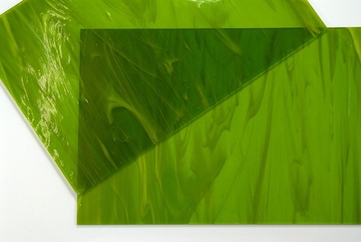 [PLAVER20X20/24] Plaque de Verre 20 x 20 cm n°24 - Vert Mousse Nuageux