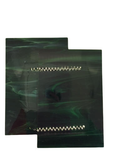 [n°8] Plaque de Verre Vert Foncé 20 x 30 cm 