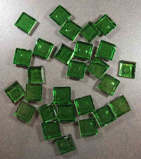 Transparent Vert 2 x 2 cm, par 100 g