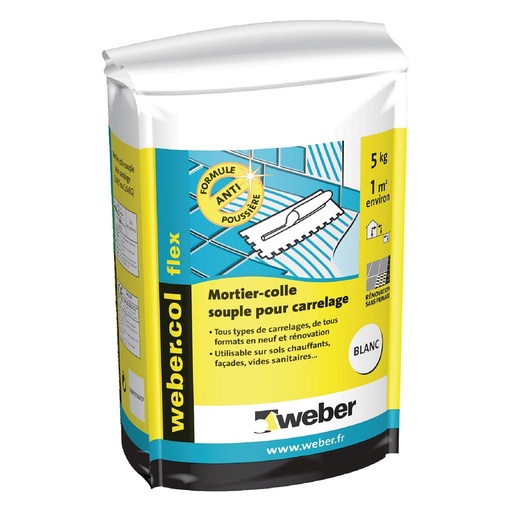 [11101274] Weber Colle Flex Blanc 5 kg