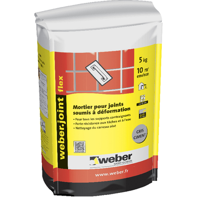 [WEBJOIFLEGRI5] Weber Joint Flex Gris 5 kg