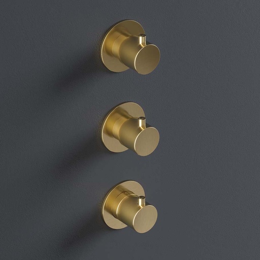 Cobber - Façade Mitigeur Thermostatique - Douche - Encastré - 2 Robinet D'arret -  CB7066