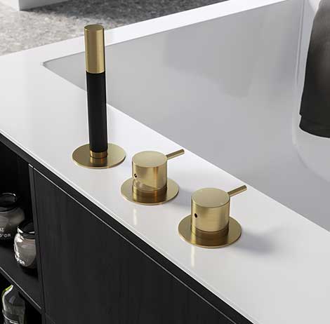 Cobber - Mitigeur Bain/Douche - 3 Trous sur Gorge - Sans bec déverseur - CB075